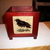 Raven - Handmade Tile on Planter Box