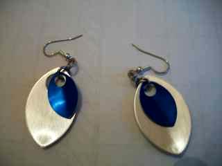 Scaled anodized aluminum earrings