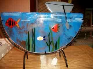 Let's Go Fishing - Fused Glass