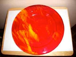 Orange/Red Fused Glass Bowl