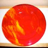 Orange/Red Fused Glass Bowl