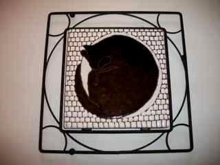 Let Sleeping Cat Lie - handmade tile framed