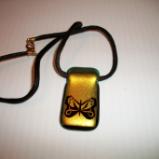 Fused Glass Butterfly Pendant