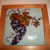 Grapes - Handmade Tile Framed